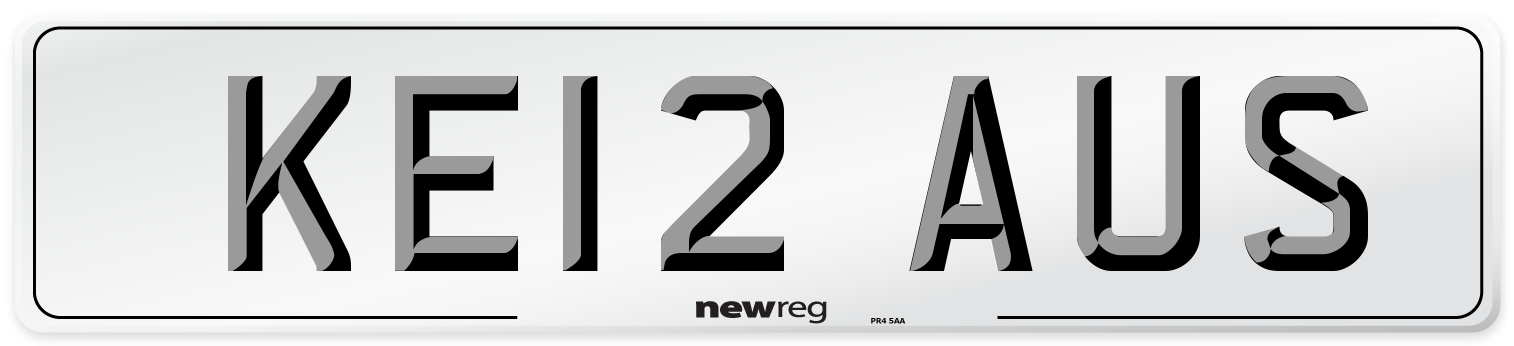 KE12 AUS Number Plate from New Reg